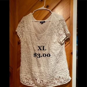 Lace Overlay Blouse